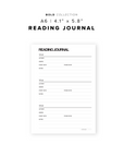PR108 - Reading Journal - Printable Insert