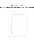 PR97 - The Cleaning Schedule Overview - Printable Insert