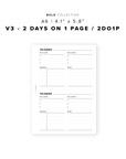 PR95 - V3: 2 Days on 1 Page / 2DO1P - Printable Insert