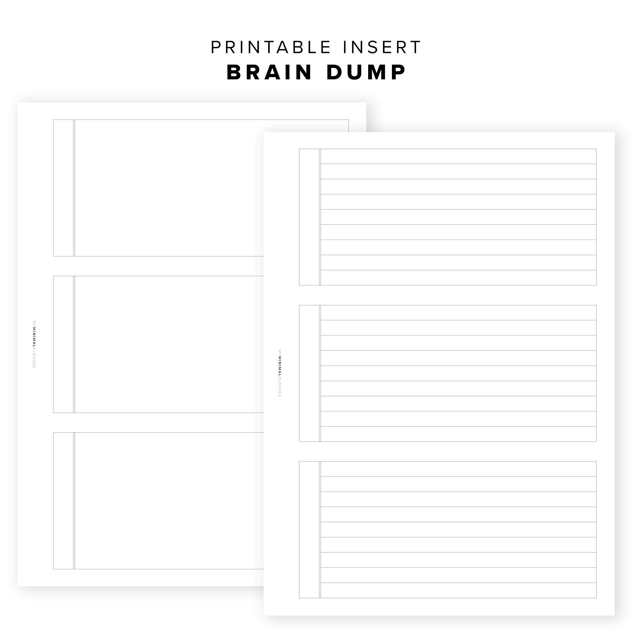 PR80 - Weight Tracker - Printable Insert – My Minimal Planner