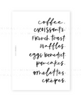 PRD60 - Breakfast Dashboard - Printable Dashboard