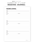 PR108 - Reading Journal - Printable Insert