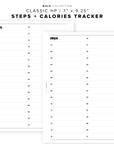 PR142 - Steps + Calories Tracker - Printable Insert