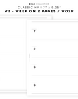 PR96 - V2 Week on 2 Pages / WO2P - Printable Insert