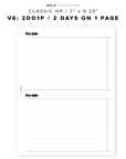 PR143 - V6: 2 Days on 1 Page / 2DO1P - Printable Insert