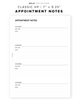 PR98 - Appointment Notes - Printable Insert