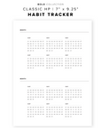 PR89 - Habit Tracker - Printable Insert
