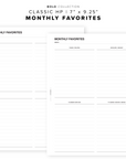PR83 - Monthly Favorites - Printable Insert