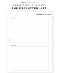PR79 - The Declutter List - Printable Insert