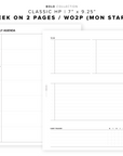 PR92 - Week on 2 Pages / WO2P - Printable Insert