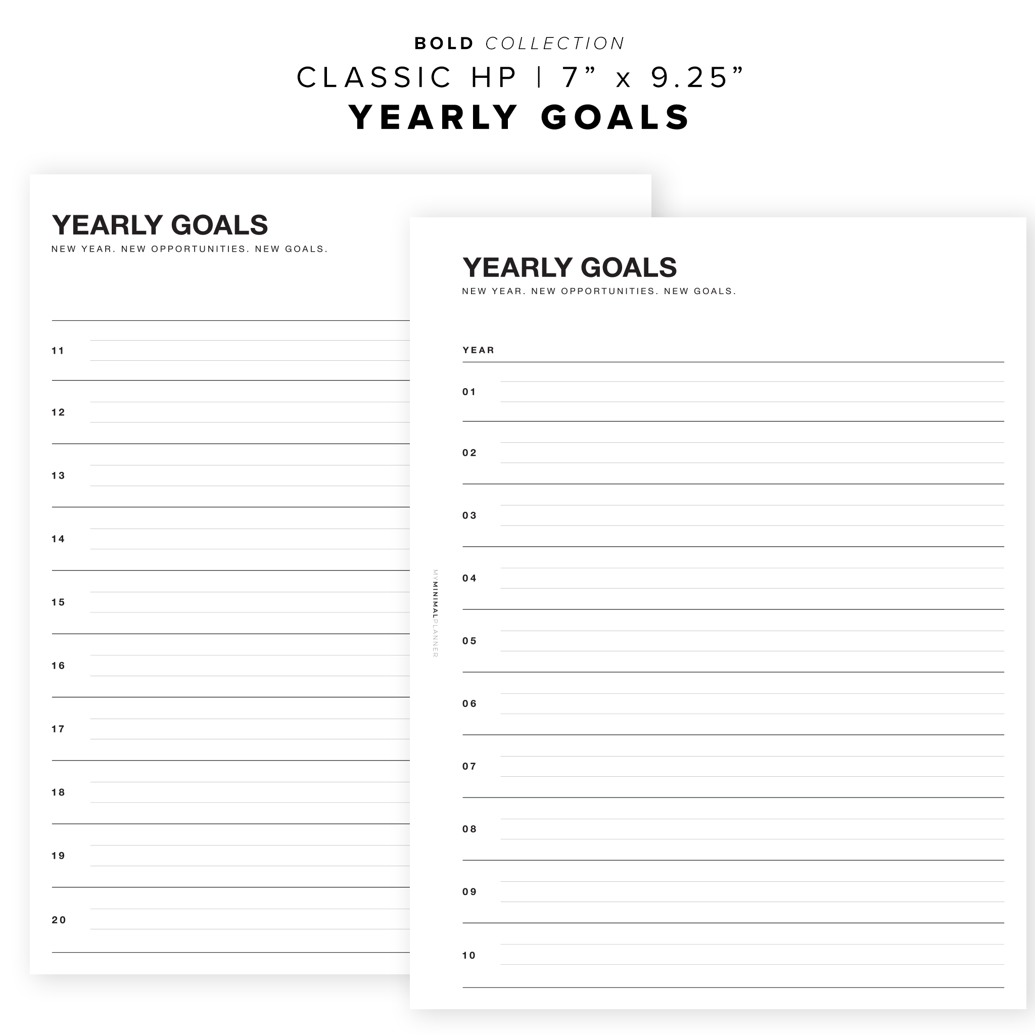 PR67 - Yearly Goals - Printable Insert