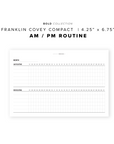 PR93 - AM/PM Routine Tracker - Printable Insert