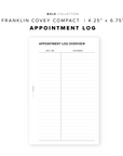 PR100 - Appointment Log - Printable Insert