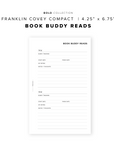 PR191 - Book Buddy Reads - Printable Insert