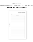 PR208 - Books by the Genre - Printable Insert