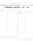 PR103 - Cornell Notes - Printable Insert