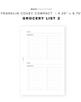 PR184 - Grocery List 2 - Printable Insert