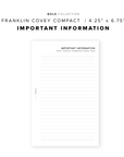 PR210 - Important Information - Printable Insert
