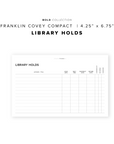 PR204 - Library Holds - Printable Insert