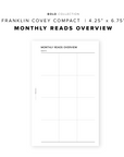 PR197 - Monthly Reads Overview - Printable Insert