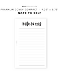PR160 - Note to Self - Printable Insert