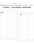 PR142 - Steps + Calories Tracker - Printable Insert