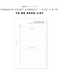 PR190 - To Be Read / TBR List - Printable Insert