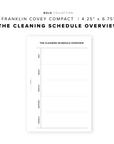 PR97 - The Cleaning Schedule Overview - Printable Insert