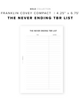 PR192 - The Never Ending TBR List - Printable Insert