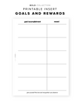 PR158 - Goals and Rewards - Printable Insert