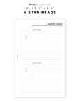 PR199 - 6 Star Reads - Printable Insert