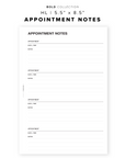PR98 - Appointment Notes - Printable Insert