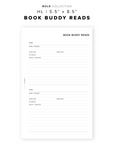 PR191 - Book Buddy Reads - Printable Insert