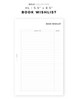 PR201 - Book Wishlist - Printable Insert