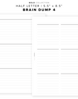 PR172 - Brain Dump 4 - Printable Insert