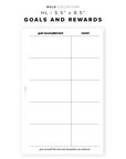 PR158 - Goals and Rewards - Printable Insert