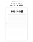 PR160 - Note to Self - Printable Insert