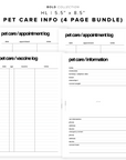 PR178 - Pet Care Information - Printable Insert