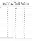 PR142 - Steps + Calories Tracker - Printable Insert