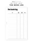 PR161 - The Book Log - Printable Insert