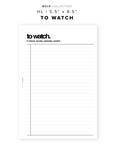 PR138 - To Watch - Printable Insert