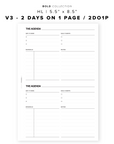 PR95 - V3: 2 Days on 1 Page / 2DO1P - Printable Insert