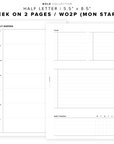 PR92 - Week on 2 Pages / WO2P - Printable Insert