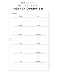 PR74 - Yearly Overview - Printable Insert