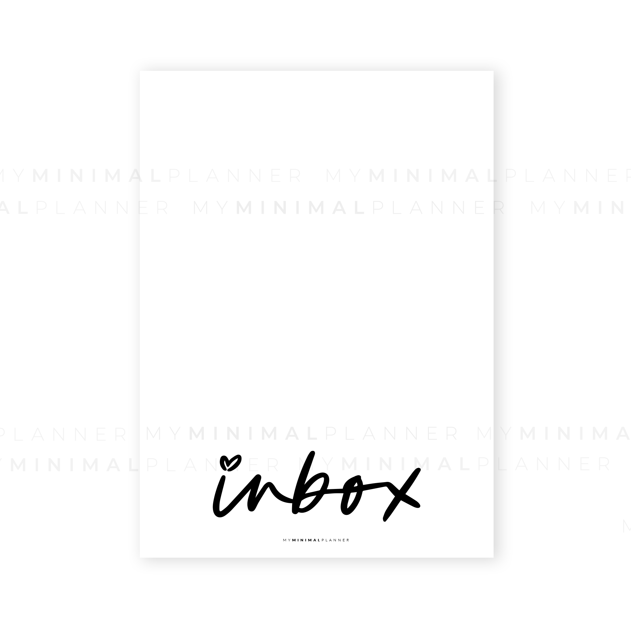 PRD01 - Inbox Dashboard - Printable Dashboard
