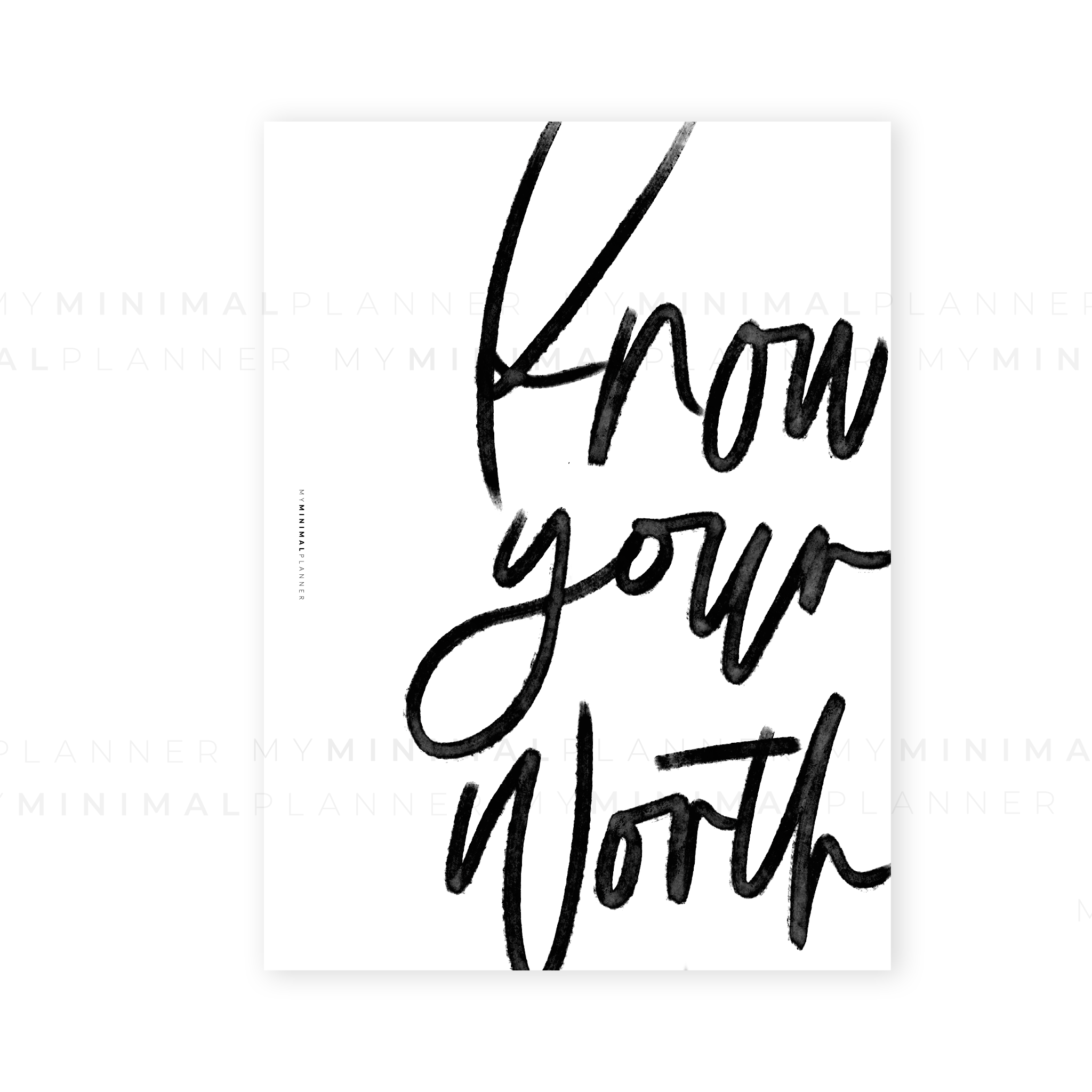 PRD123 - Know Your Worth - Printable Dashboard