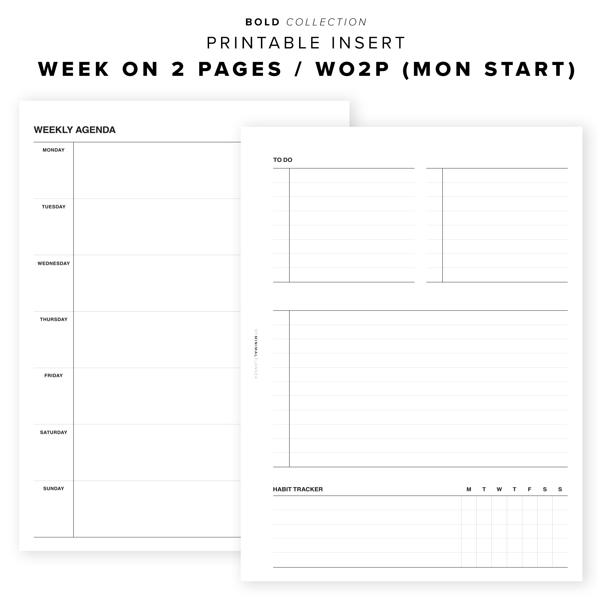 PR240 - The Vision Board V2 - Printable Insert – My Minimal Planner