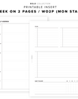 PR92 - Week on 2 Pages / WO2P - Printable Insert