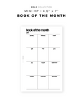 PR162 - Book of the Month - Printable Insert