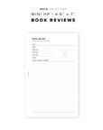 PR203 - Bookish Review V2 - Printable Insert